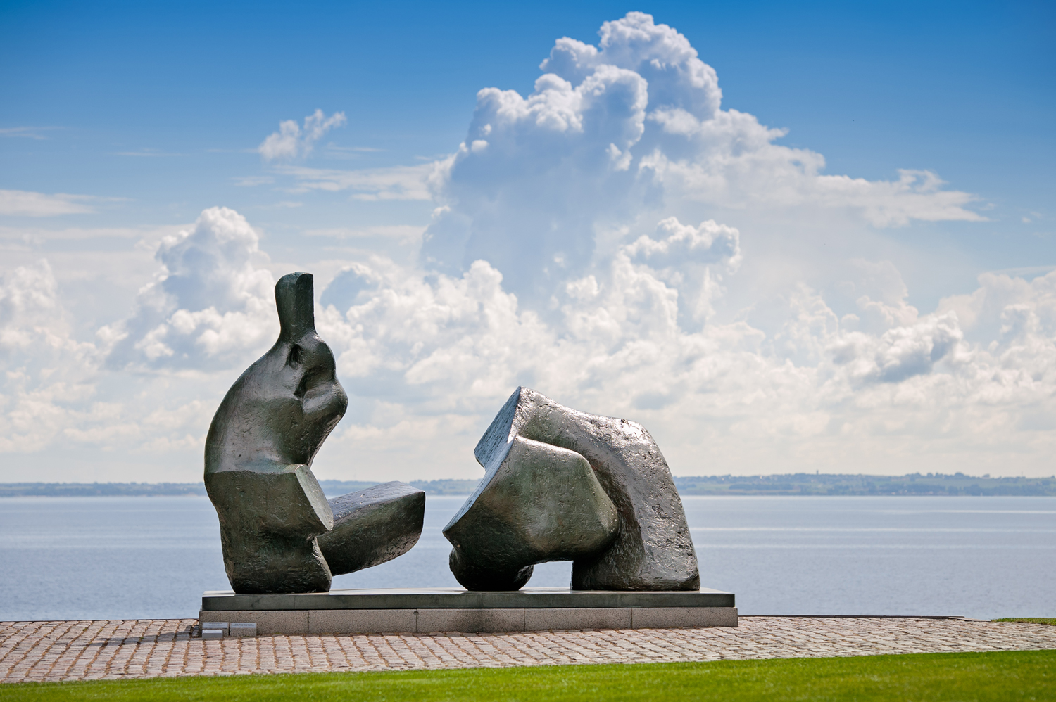 Modern art with sea and sky at Louisiana Museum.