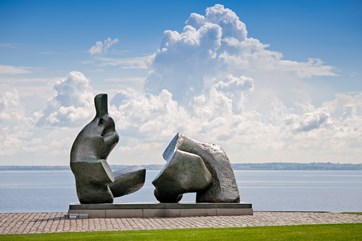 Modern art with sea and sky at Louisiana Museum.