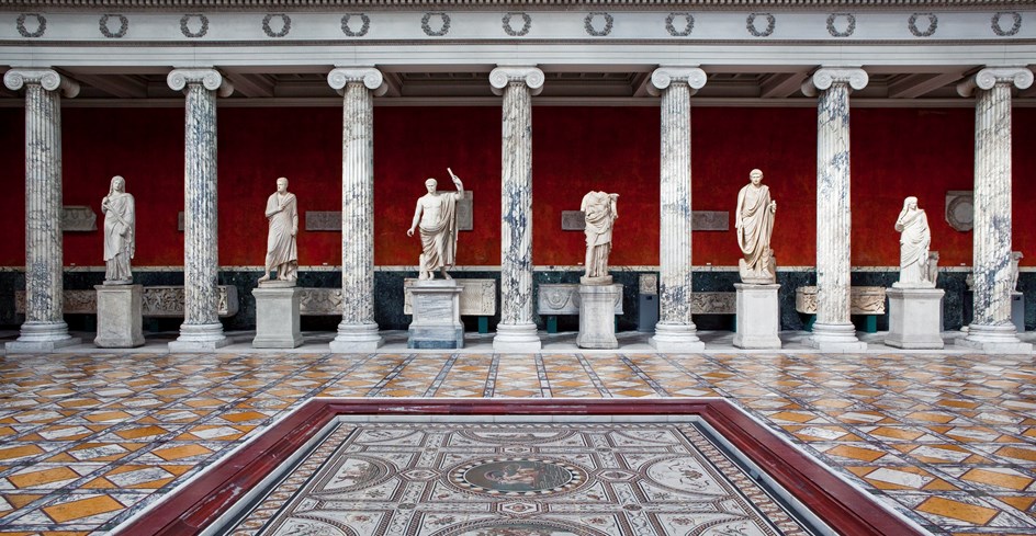 Fest hall of the New Carlsberg Glyptotek, Copenhagen.