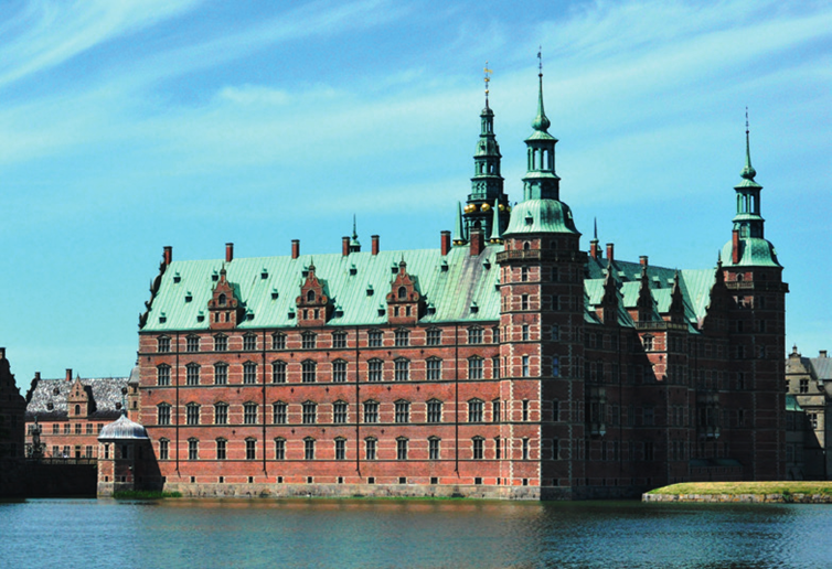 Iconic Amalienborg Palace in Copenhagen, home of the Danish royal family.