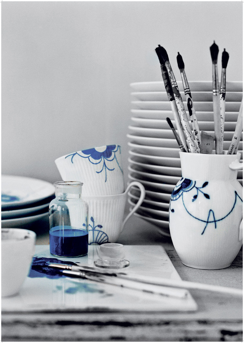 Beautifully hand-painted Royal Copenhagen porcelain, showcasing intricate craftsmanship and traditional Danish design.